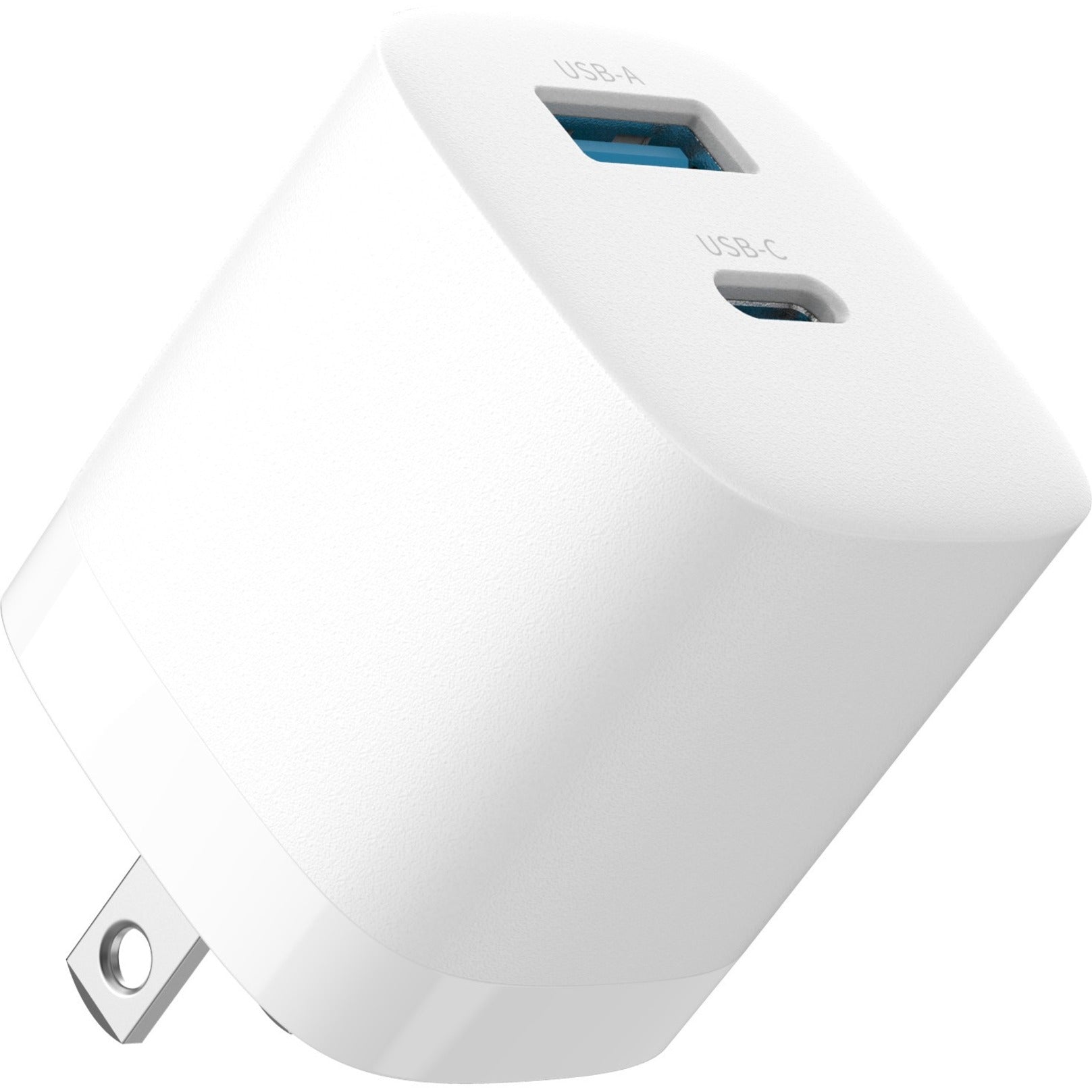 4XEM 4XGAN00533WW 33W GaN Wall Charger Dual Output - White, Fast Charging for Smartphones, Tablets, and More