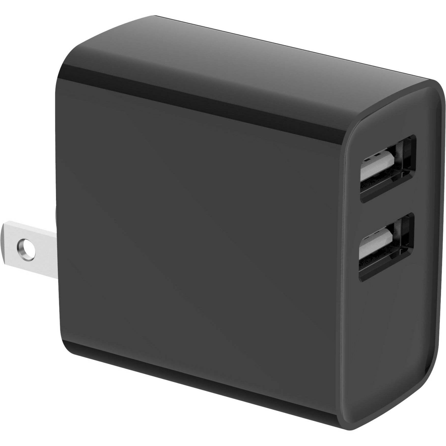 4XEM 4XRLC50915WB 15.5W Dual USB-A Charger - Black, Fast Charging for Multiple Devices