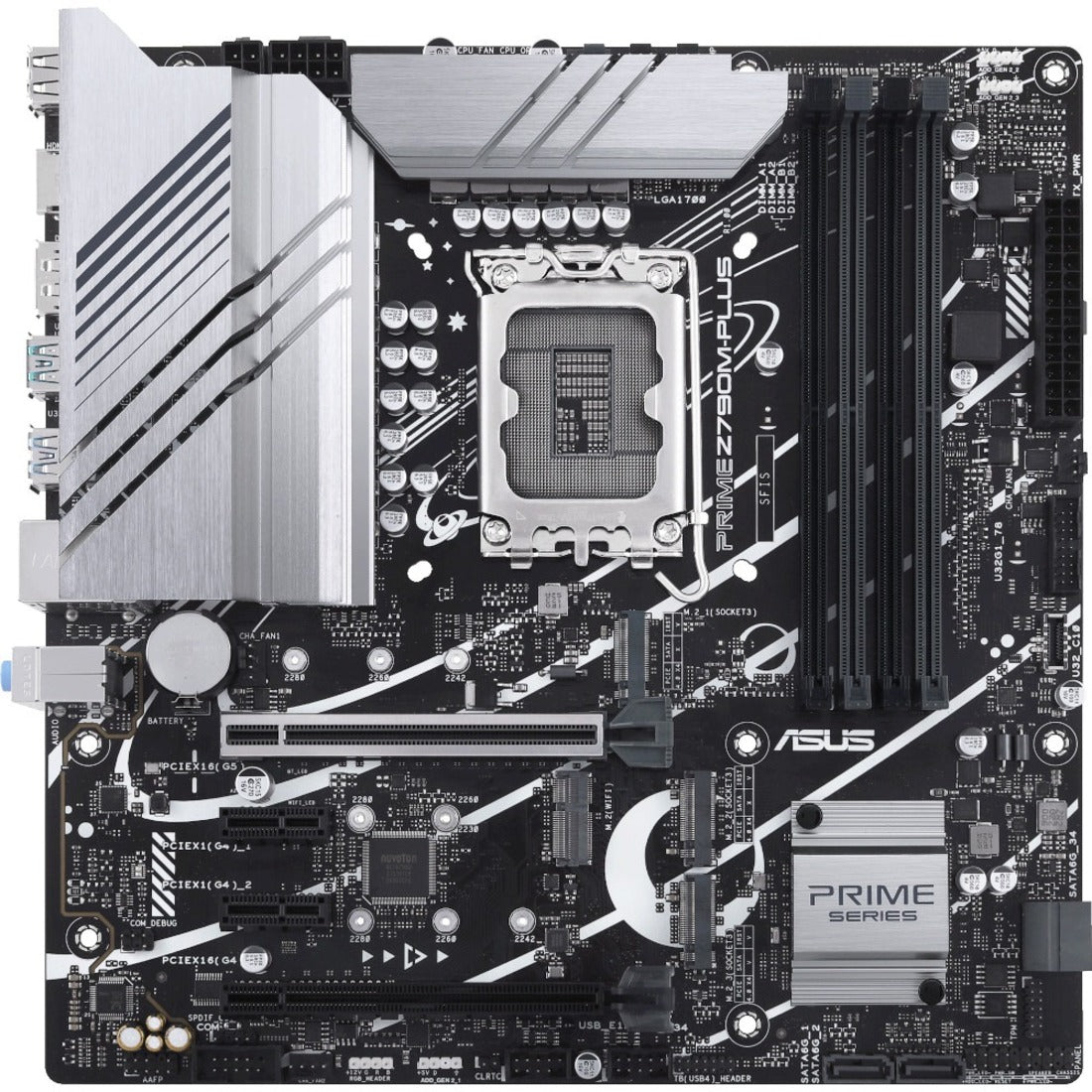 Asus PRIME Z790M-PLUS LGA 1700 INTEL 12TH&13TH GEN MICROATX MB, DDR5 SDRAM, 128GB Memory, PCI Express 4.0/5.0, HDMI 2.1, Thunderbolt 4, Gigabit Ethernet