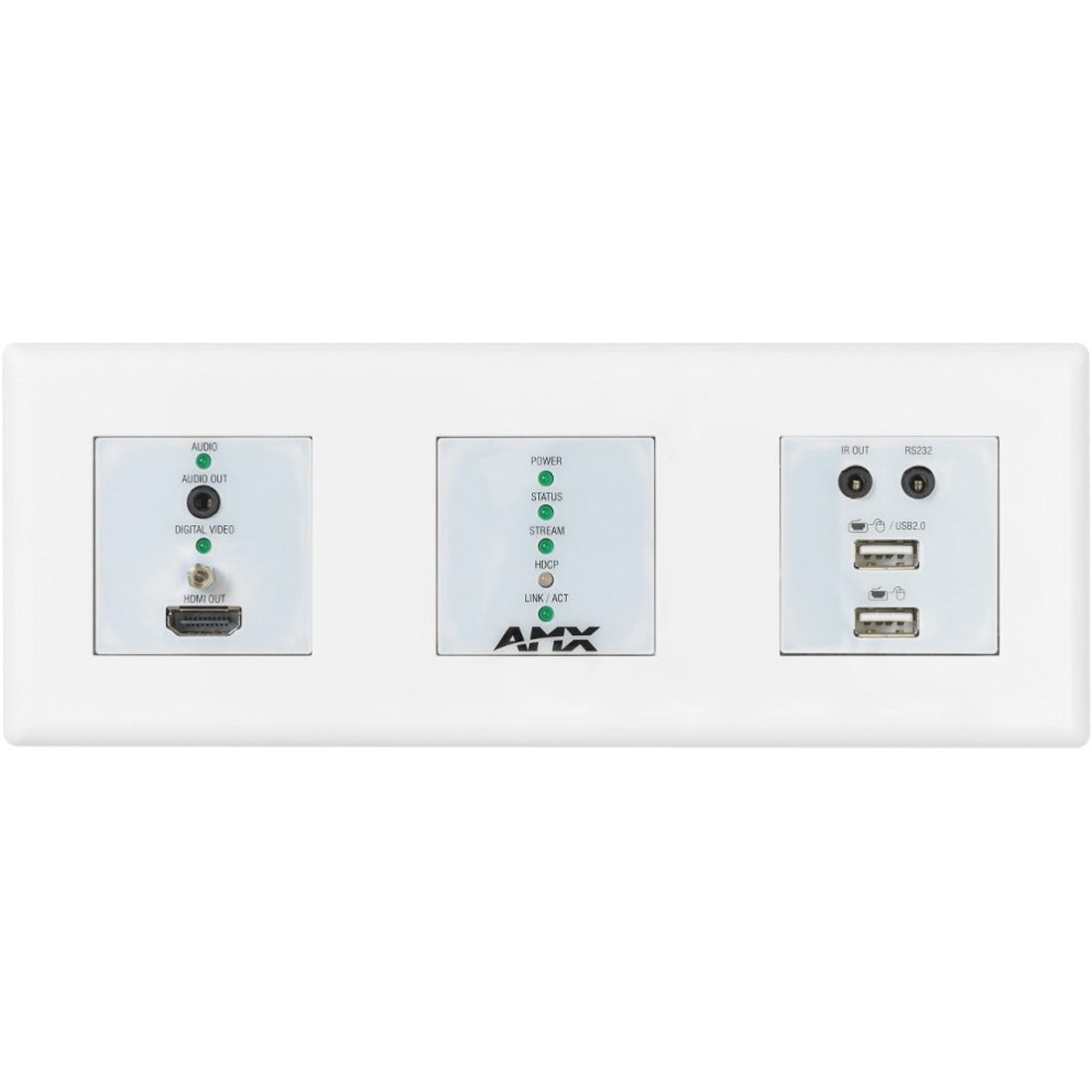 AMX AMX-N26D012 NMX-DEC-N2625-WP Decoder Wallplate, HDMI Port, for Corporate, Casino, Hospitality, Government