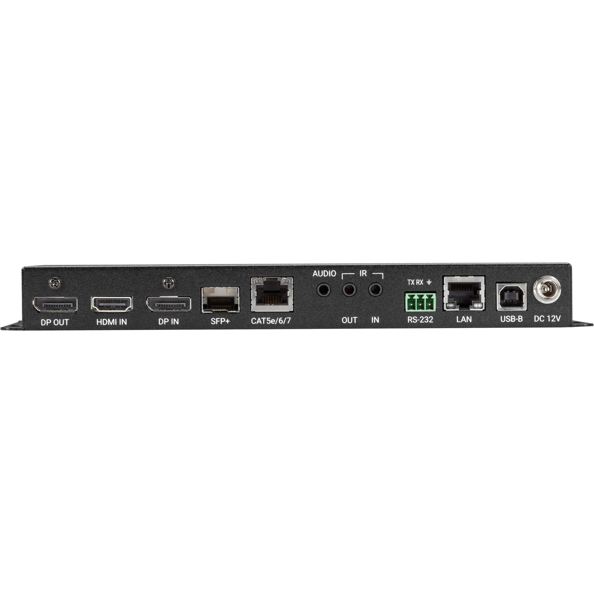 Black Box MCXG2TD11 MCX G2 DisplayPort Copper/Fiber Transcoder, 2 Year Warranty, TAA Compliant, USB, HDMI, DisplayPort, Audio Line Out, Network (RJ-45), Video Transcoder, 4096 x 2160 Resolution, PC Platform Supported