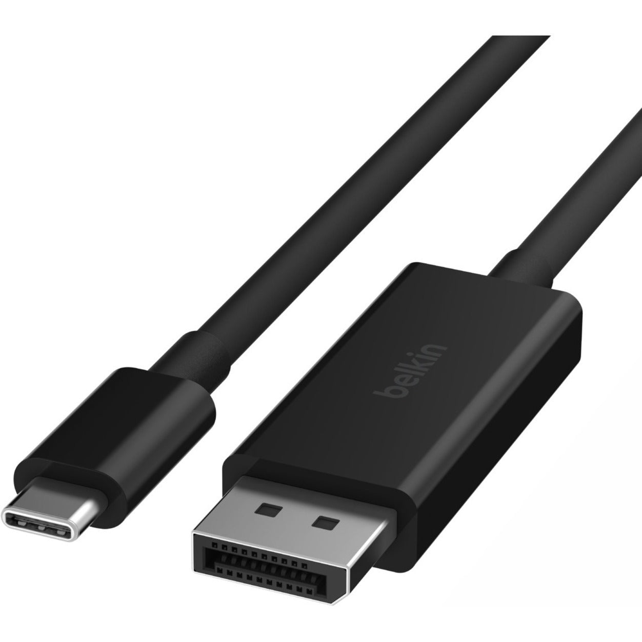 Belkin AVC014BT2MBK Connect USB-C To DisplayPort 1.4 Cable, 6.56 ft, 32.4 Gbit/s, 7680 x 4320, Plug & Play