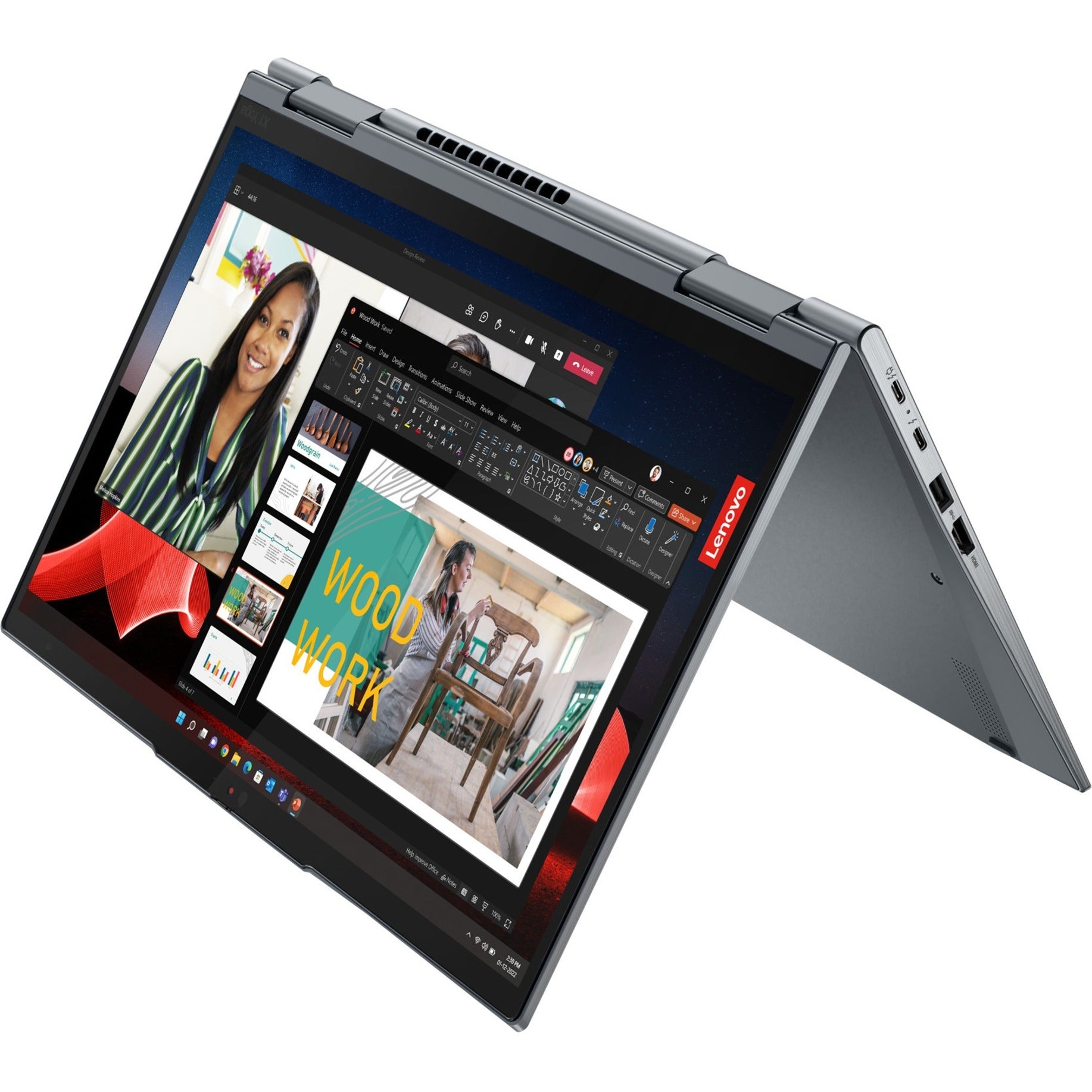 Lenovo 21HQ0007US ThinkPad X1 Yoga Gen 8 14 Touchscreen Convertible 2 in 1 Notebook, Intel Core i7, 16GB RAM, 512GB SSD, Storm Gray