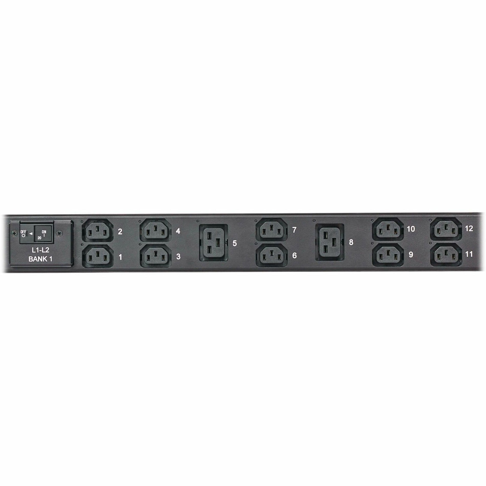 Tripp Lite PDU3EVSR1G60 36-Outlets PDU 12.60 kW Power Rating Managed Switched Overload Protection