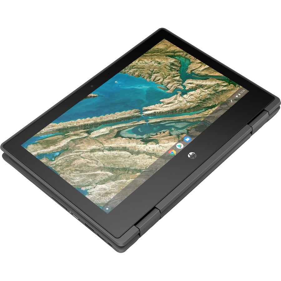 HP 1A767UT Chromebook x360 11 G3 EE 11.6" Touchscreen Convertible 2 in 1 Chromebook, Intel Celeron N4020, 4GB RAM, 32GB Flash Memory, Chalkboard Gray