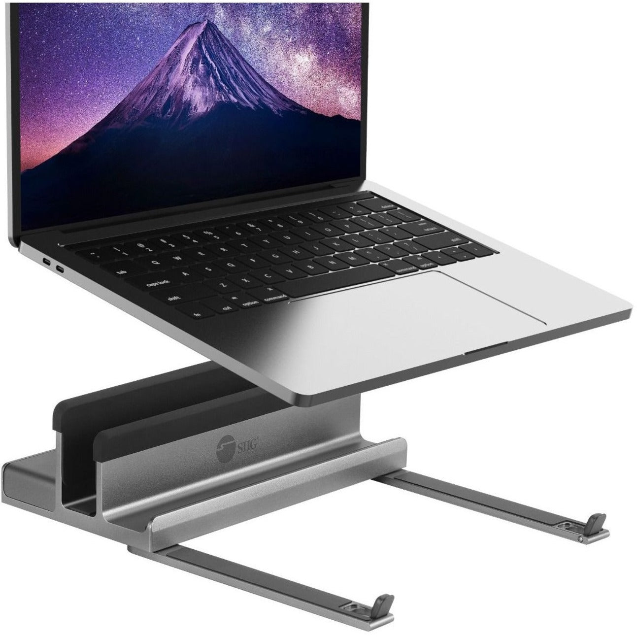 SIIG CE-MTDK21-S1 USB-C Laptop Stand W/ 4K Docking Station, 2 Year Warranty, Compatible with Windows, Mac, and More