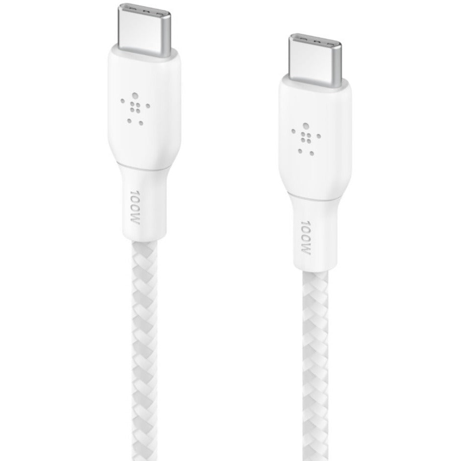 Belkin CAB014bt2MWH BOOST&uarr;CHARGE USB-C to USB-C Cable 100W, Fast Charging, 6.56 ft, White