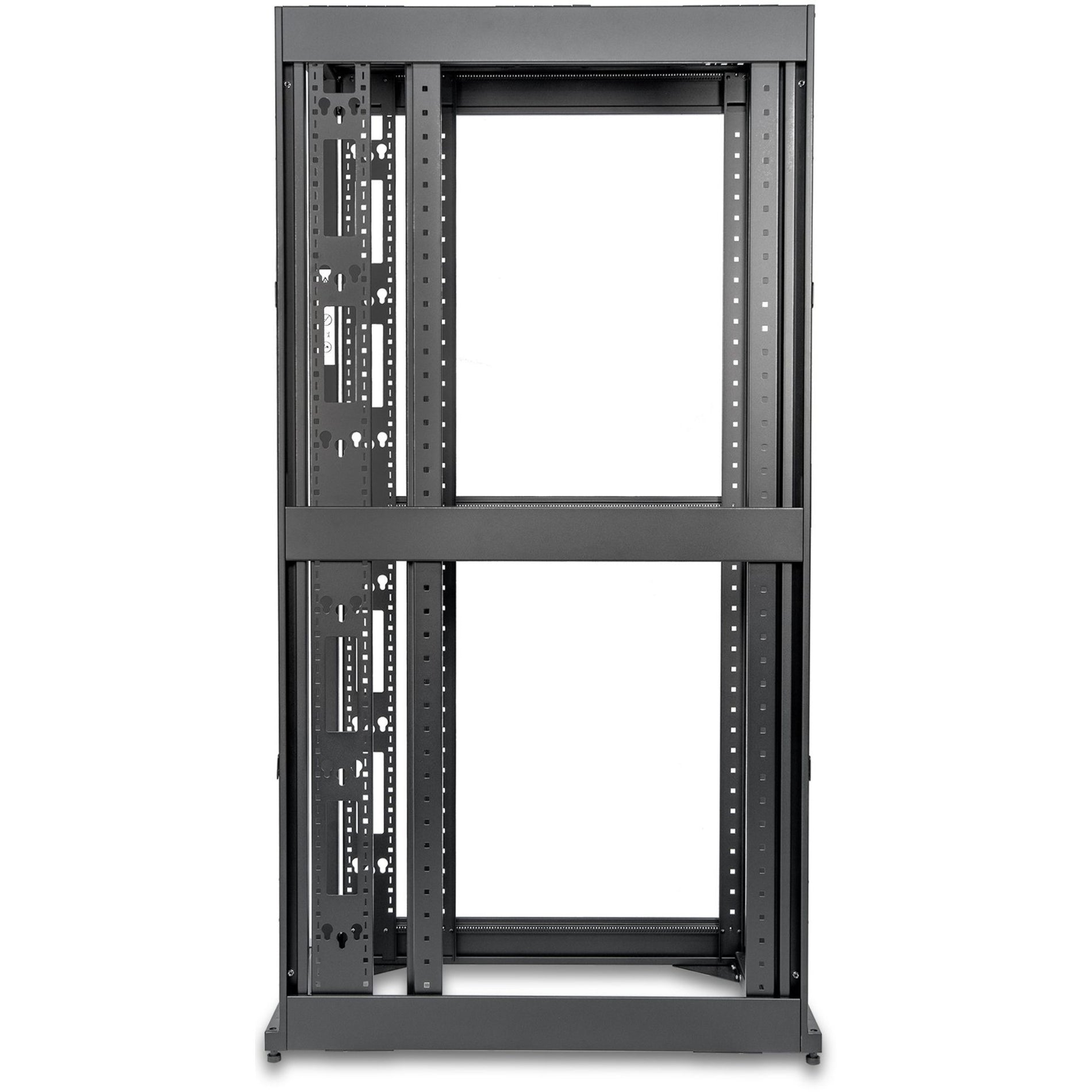Rocstor Y10E037-B1 SolidRack 4-Post Open Frame Rack Cabinet, Heavy Duty, 42U