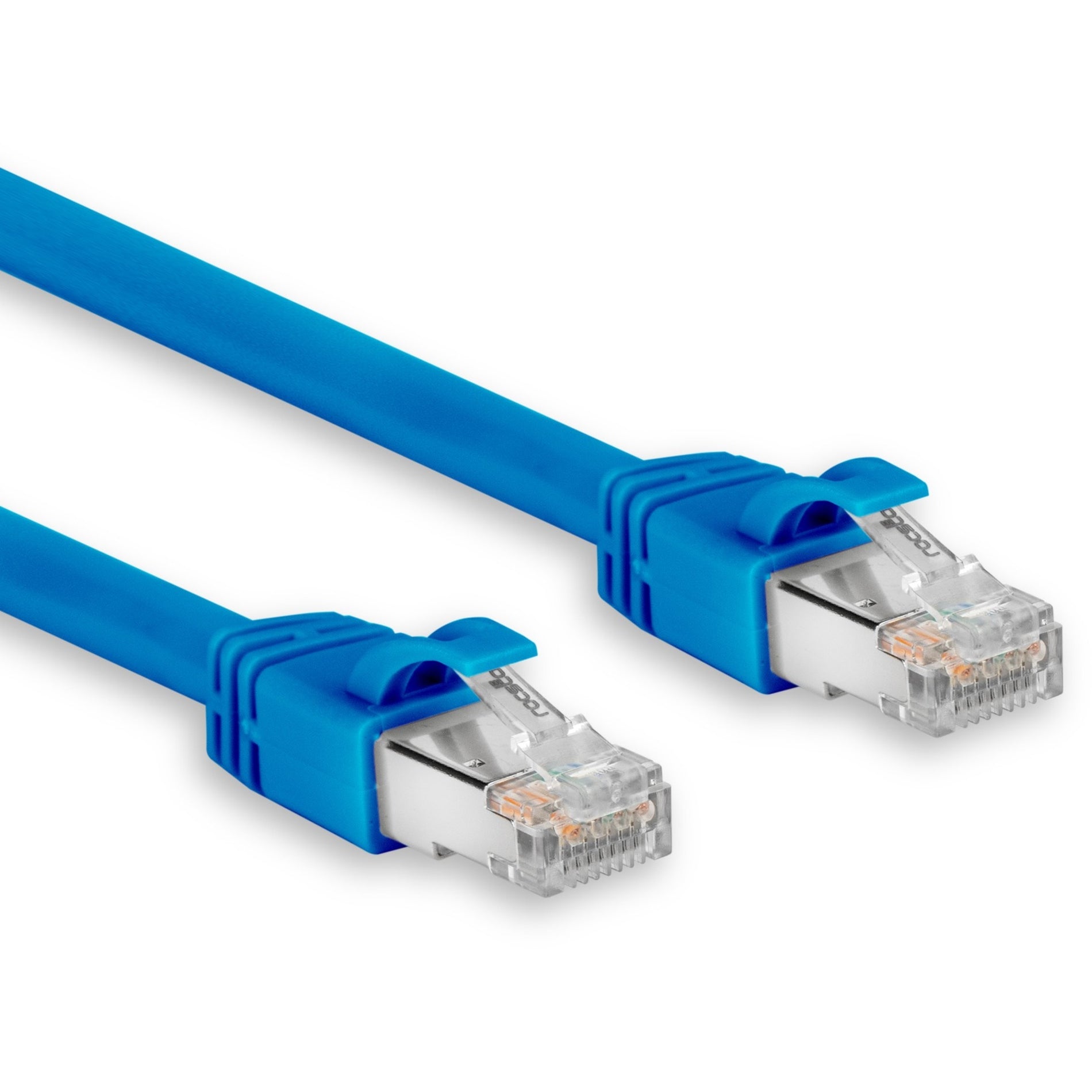 Rocstor Y10C574-BL Premium Cat.6a STP Patch Network Cable. UL, 10 Gbit/s, 6", Blue