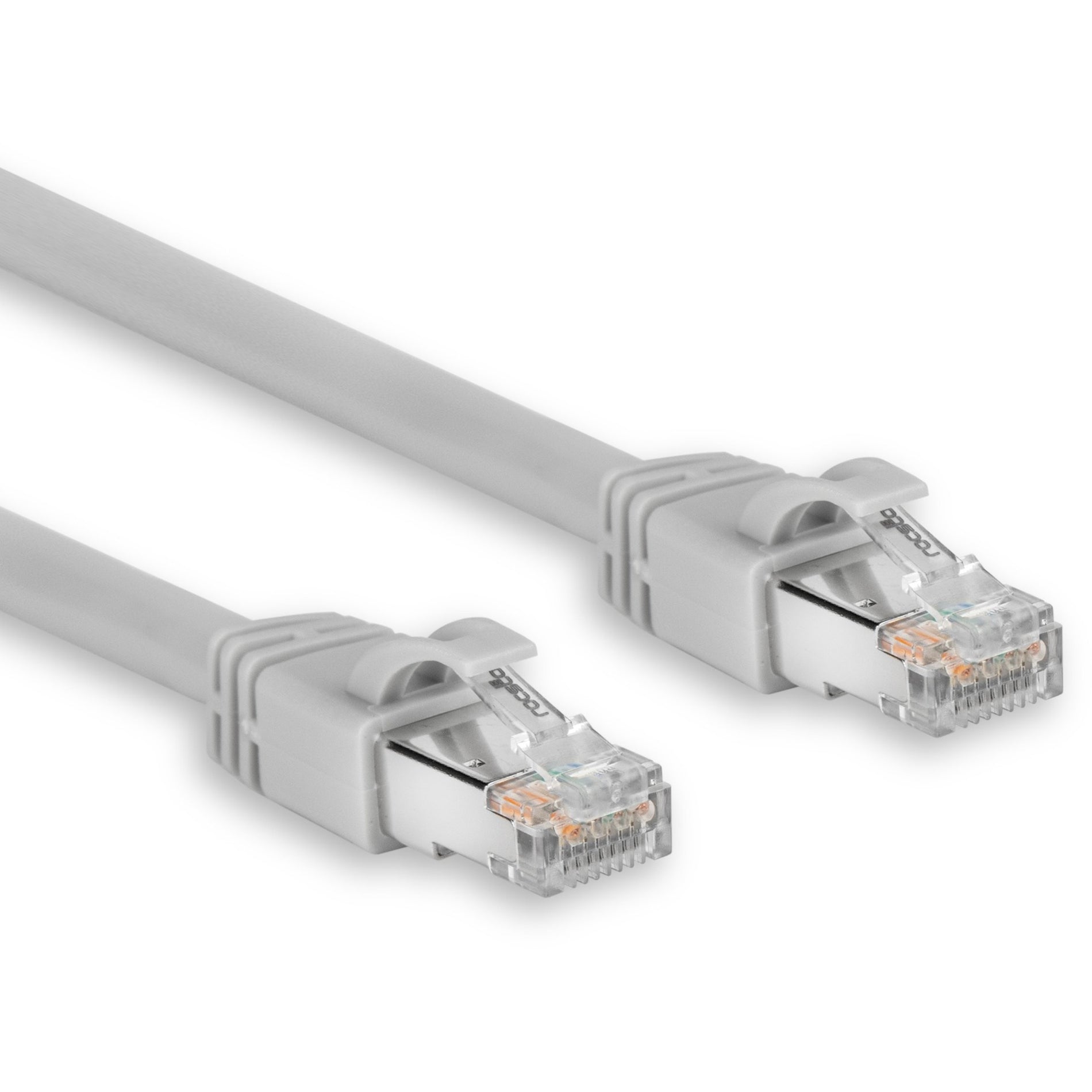 Rocstor Y10C585-GY Premium Cat.6a STP Patch Network Cable. UL, Stress Resistant, 10 Gbit/s, 2 ft, Gray