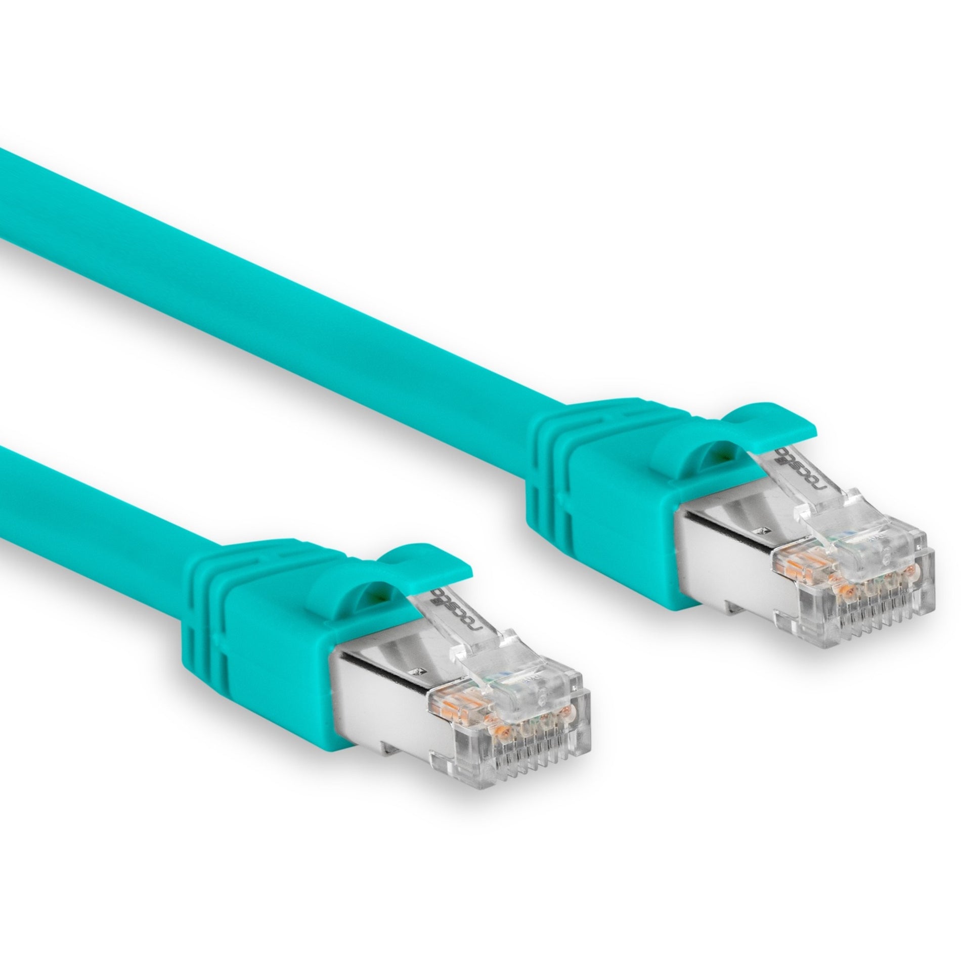 Rocstor Y10C592-AQ Premium Cat.6a STP Patch Network Cable. UL, Interference Protection, 10 Gbit/s, 5 ft, Aqua
