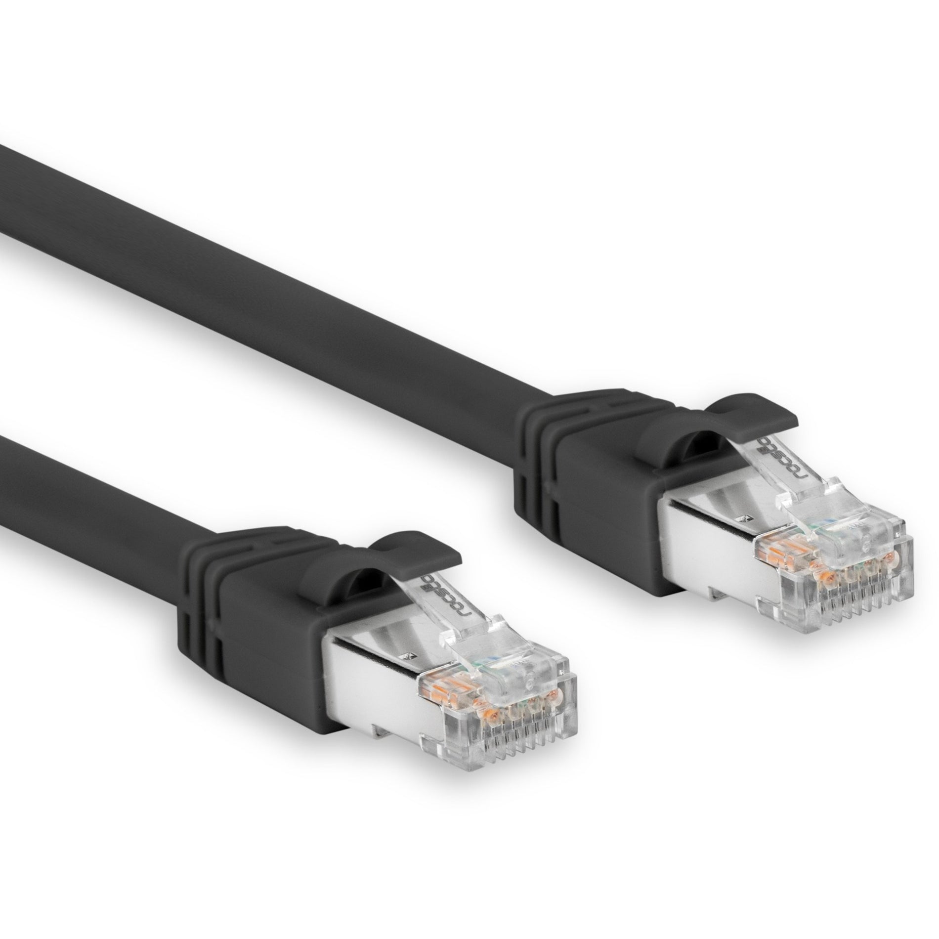 Rocstor Y10C619-BK Cat.6a Patch Network Cable 25 ft EMI/RF Protection Snagless 10 Gbit/s