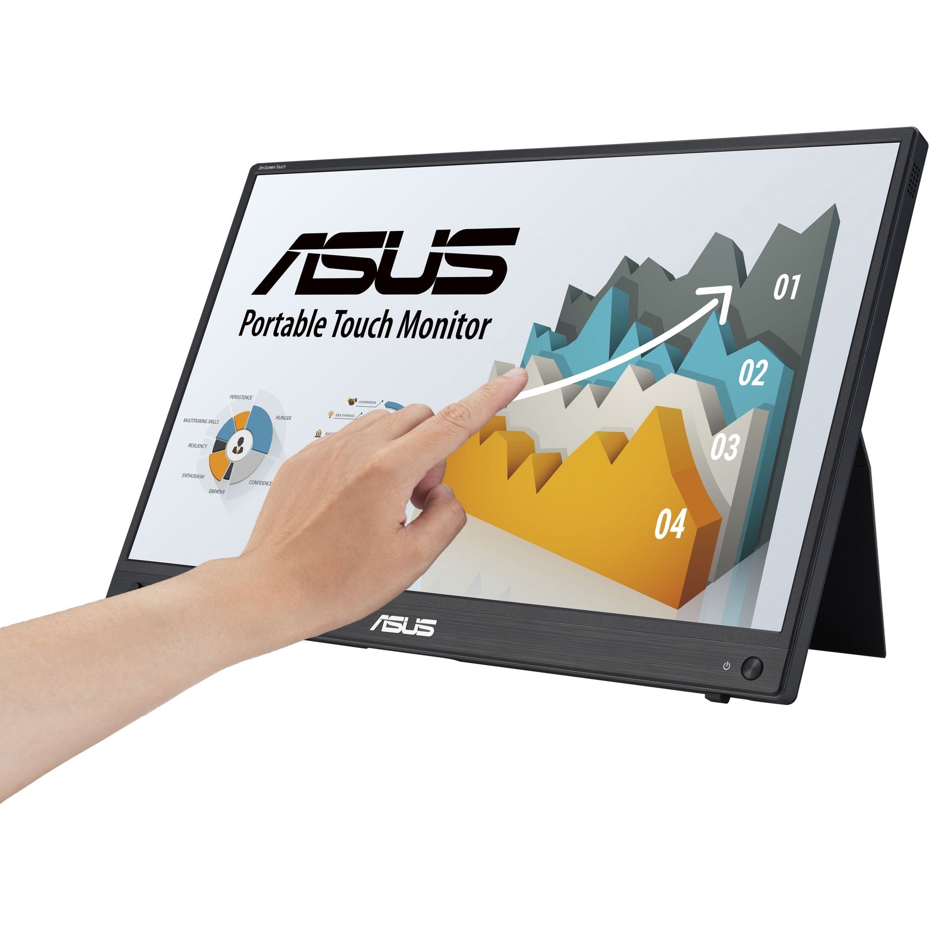 Asus MB16AHT ZenScreen 15.6" Touchscreen Monitor, Full HD, Portable and Lightweight
