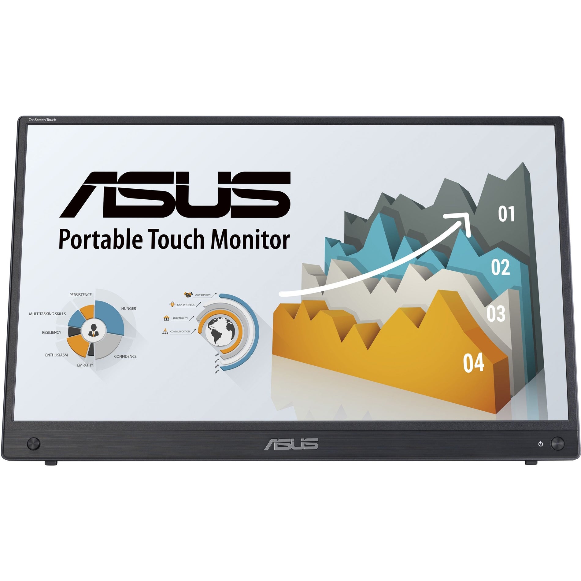 Asus MB16AHT ZenScreen 15.6" Touchscreen Monitor, Full HD, Portable and Lightweight