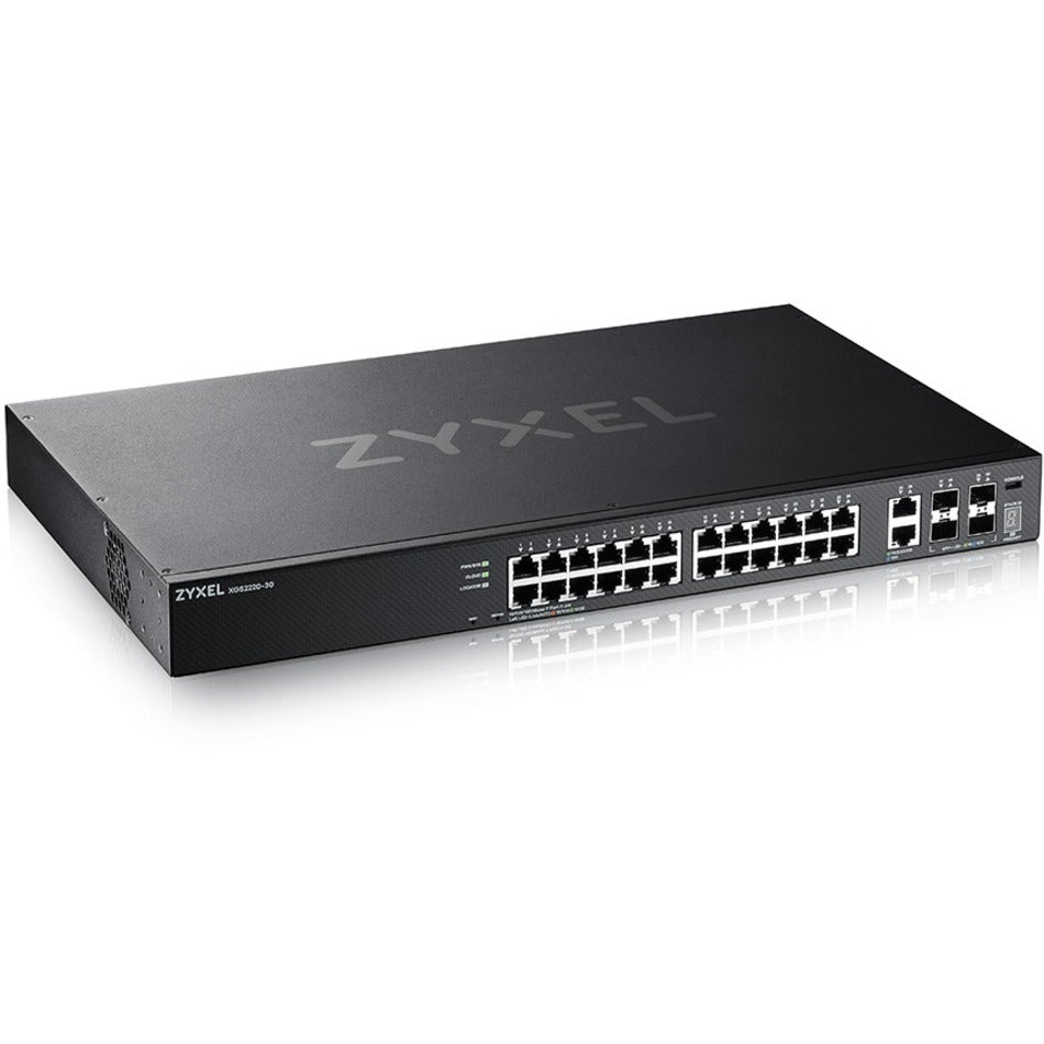 ZYXEL XGS2220-30 24-port GbE L3 Access Switch with 6 10G Uplink, Lifetime Warranty, Rack-mountable