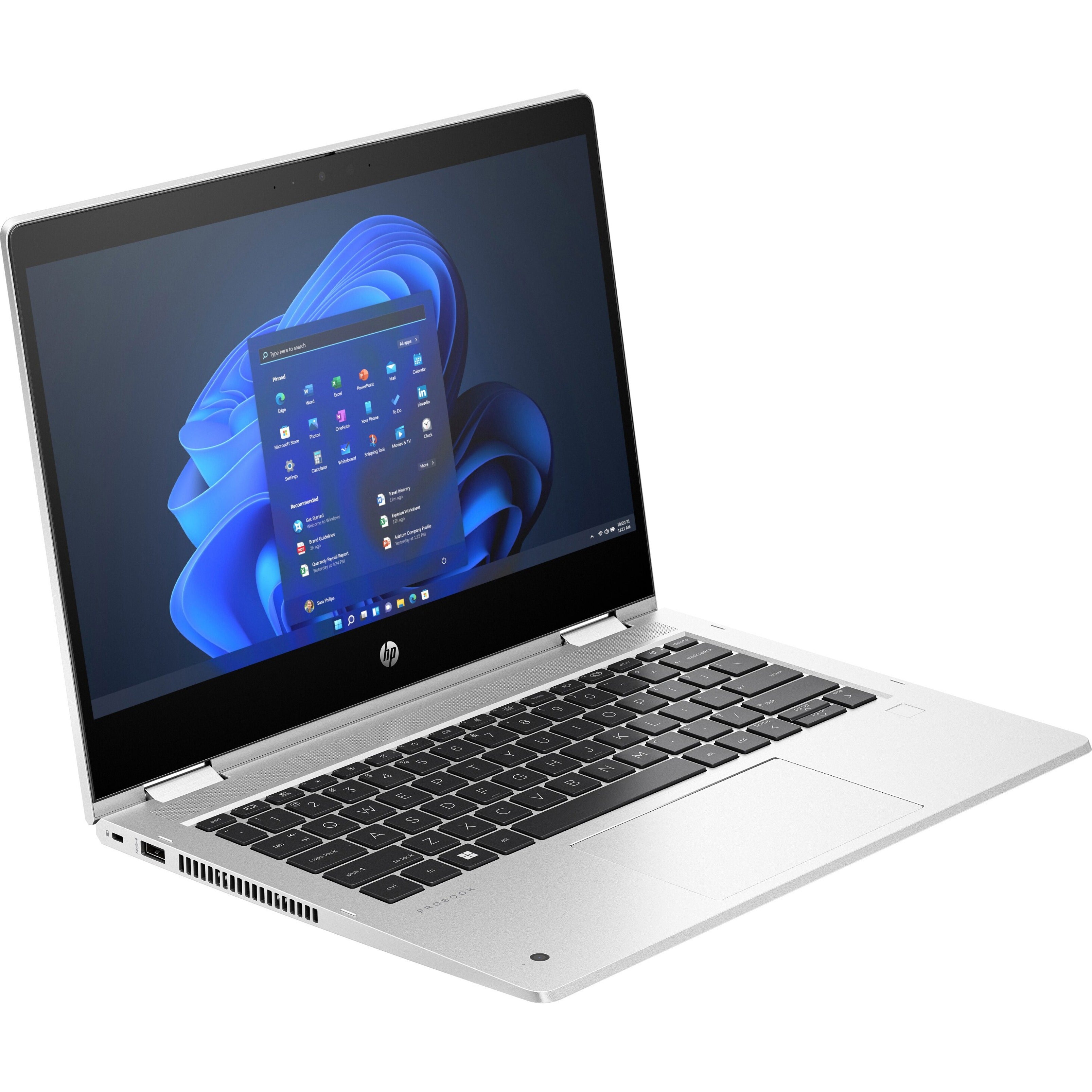 HP Pro x360 435 G10 13.3 Touchscreen Convertible 2 in 1 Notebook, Full HD, Ryzen 5, 16GB RAM, 256GB SSD, Pike Silver Aluminum