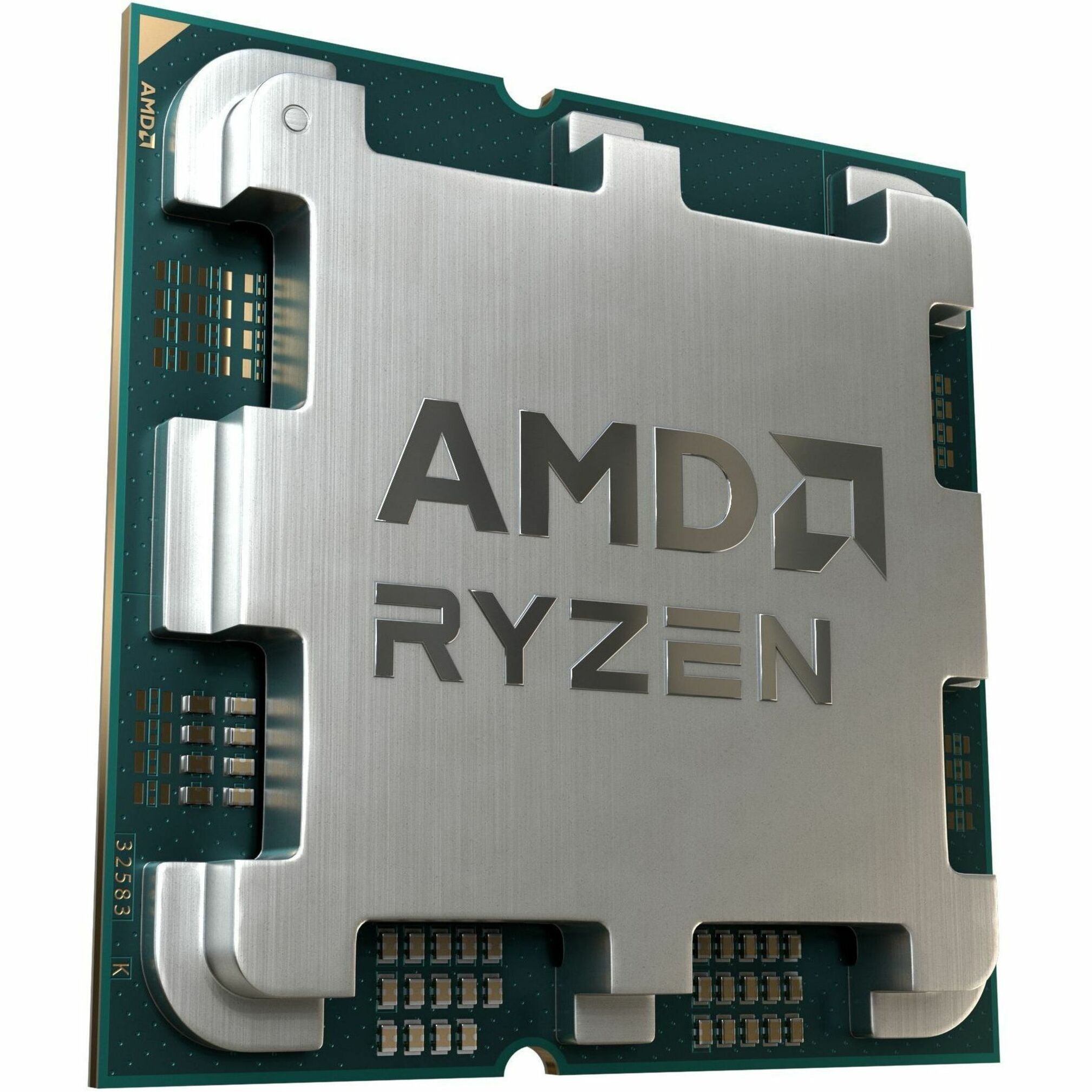 Detailed view of AMD Ryzen processor substrate and circuit layout