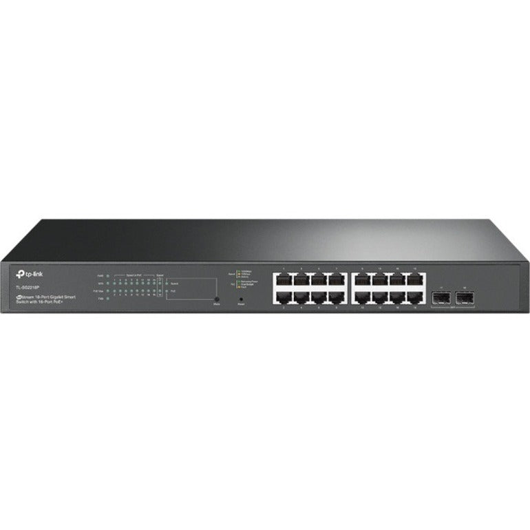 TP-Link TL-SG2218P JetStream 18-Port Gigabit Smart Switch with 16-Port PoE+, Power Supply Included