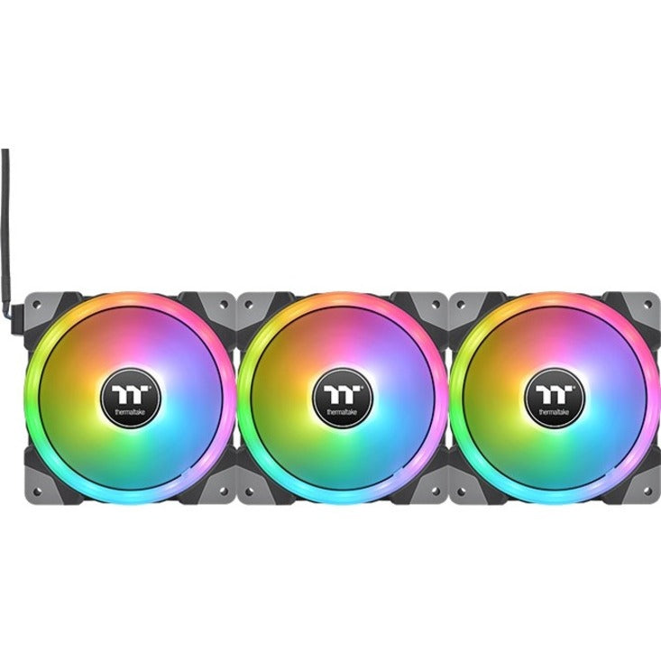 Thermaltake CL-F143-PL12SW-A SWAFAN EX 12 RGB PC Cooling Fan TT Premium Edition (3-Fan Pack), RGB LED, High Airflow, Hydraulic Bearing