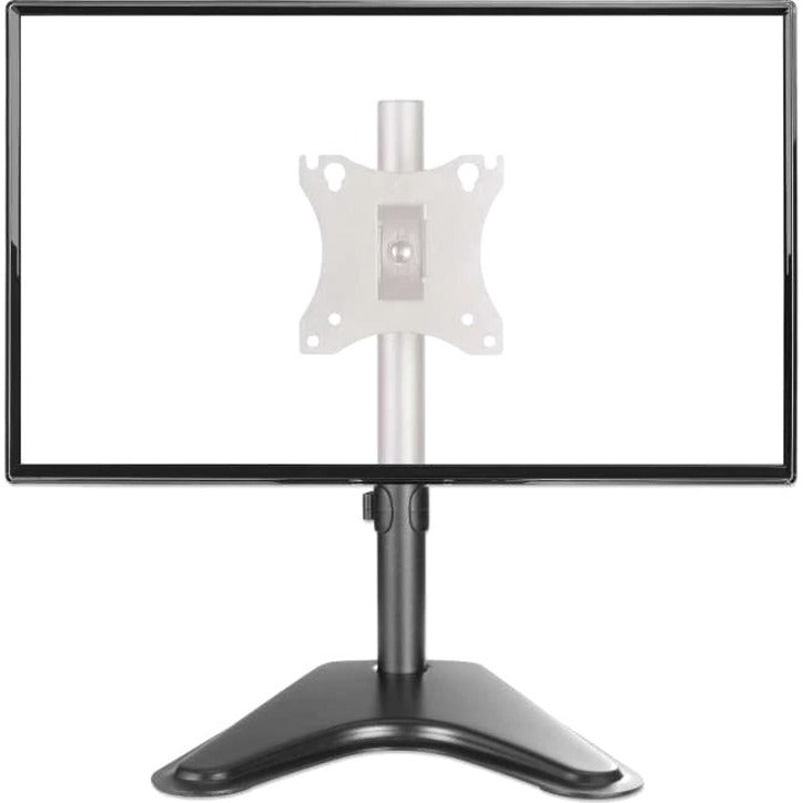 Manhattan 462037 Single Monitor Desktop Stand, Adjustable Tilt, Cable Management, Black [Discontinued]