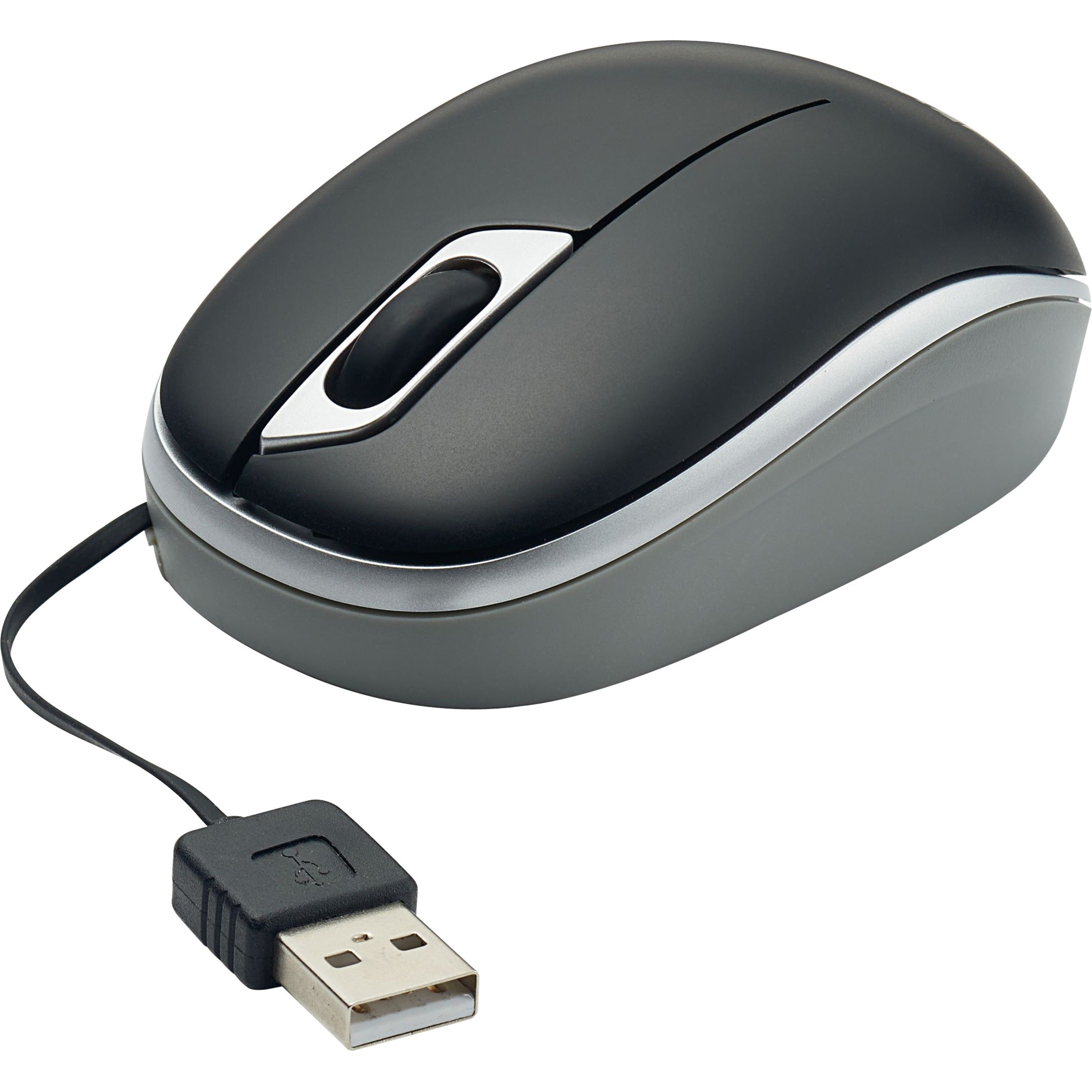 Verbatim 70751 Mouse, Retractable Cable USB-A Optical, Black