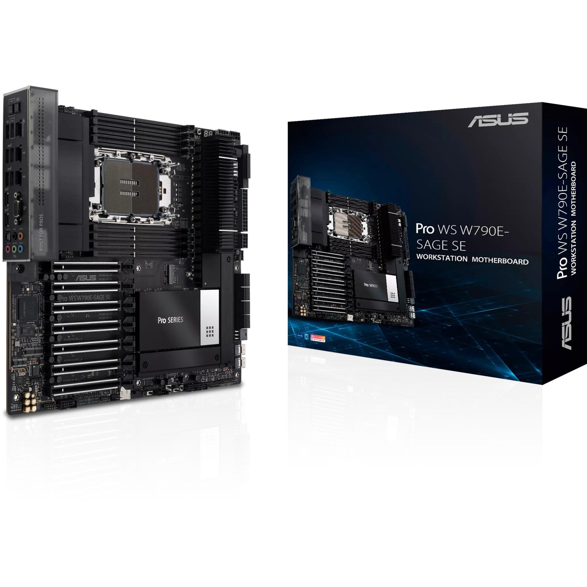 Asus Desktop Motherboard PRO WS W790E-SAGE SE Intel W790 Chipset Socket LGA-4677, DDR5 SDRAM, 7.1 Audio Channels, 10Gigabit Ethernet, PCI Express 5.0