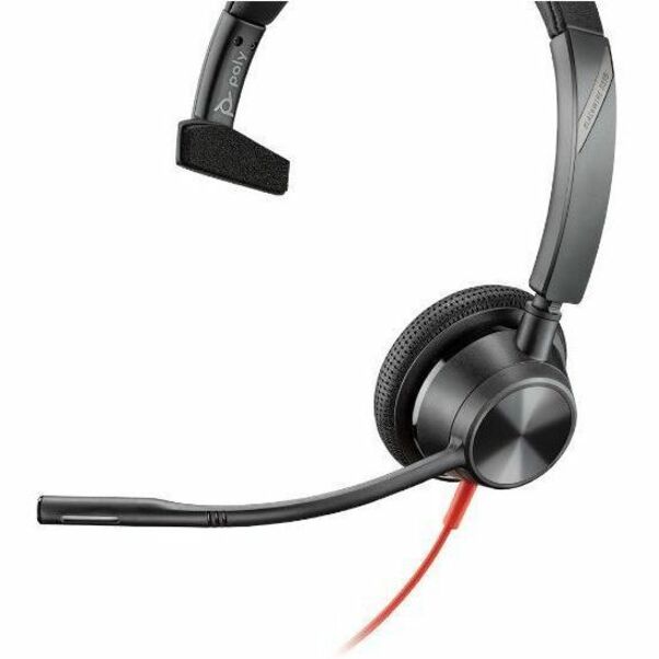 Poly 767F6AA Blackwire 3310 Microsoft Teams Certified USB-A Headset, Monaural On-ear Headset for Tablet, PC, Voice Call, Mobile Device, Music