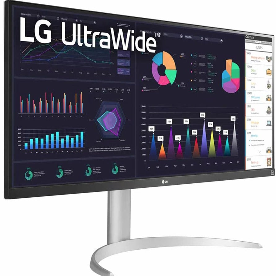 LG 34WQ650-W.AUS Ultrawide 34" LCD Monitor, 100Hz, IPS with HDR 400 Compatibility, AMD FreeSync, USB Type-C