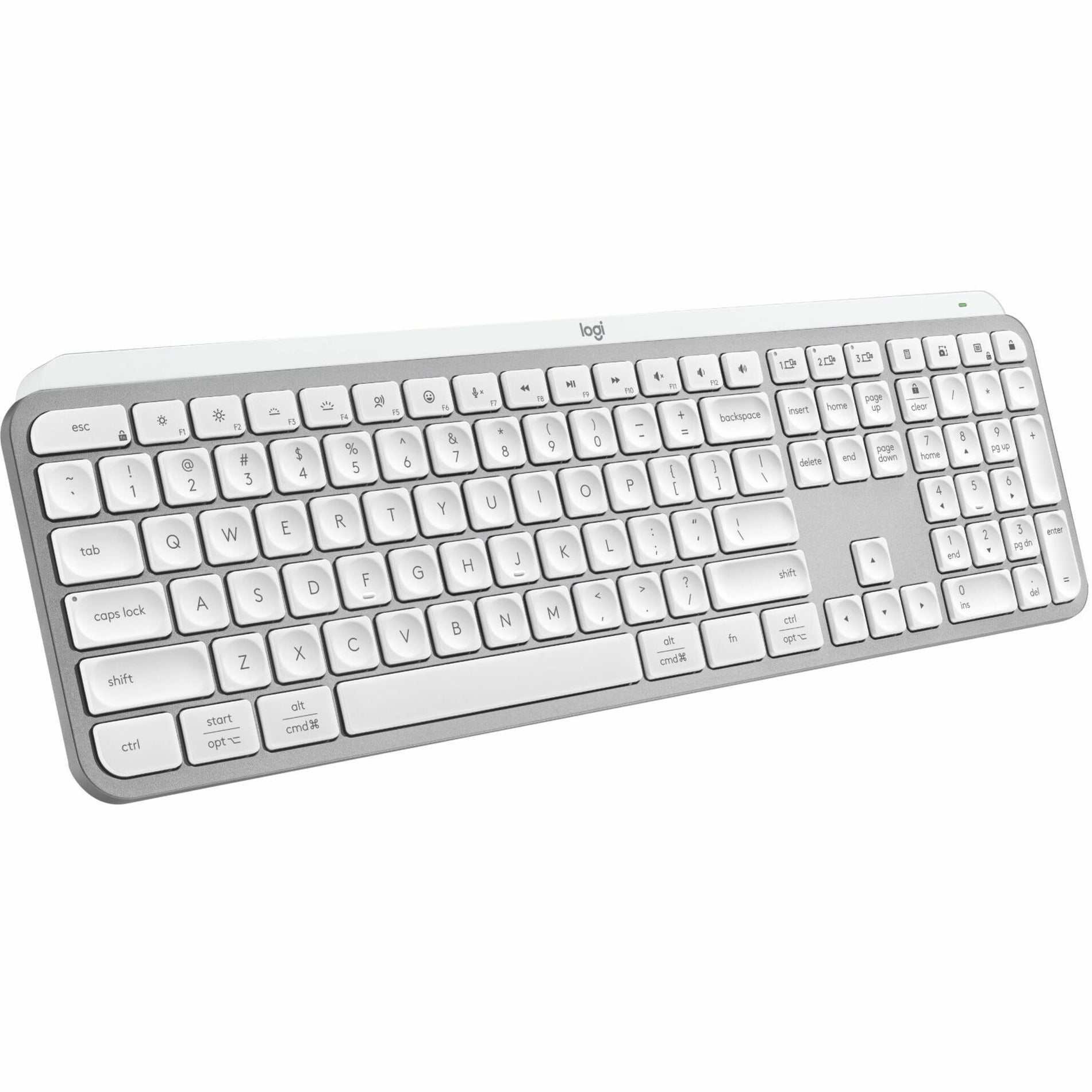 Logitech 920-011559 MX Keys S (Pale Grey) Keyboard, Backlit, Rechargeable, Bluetooth, Wireless