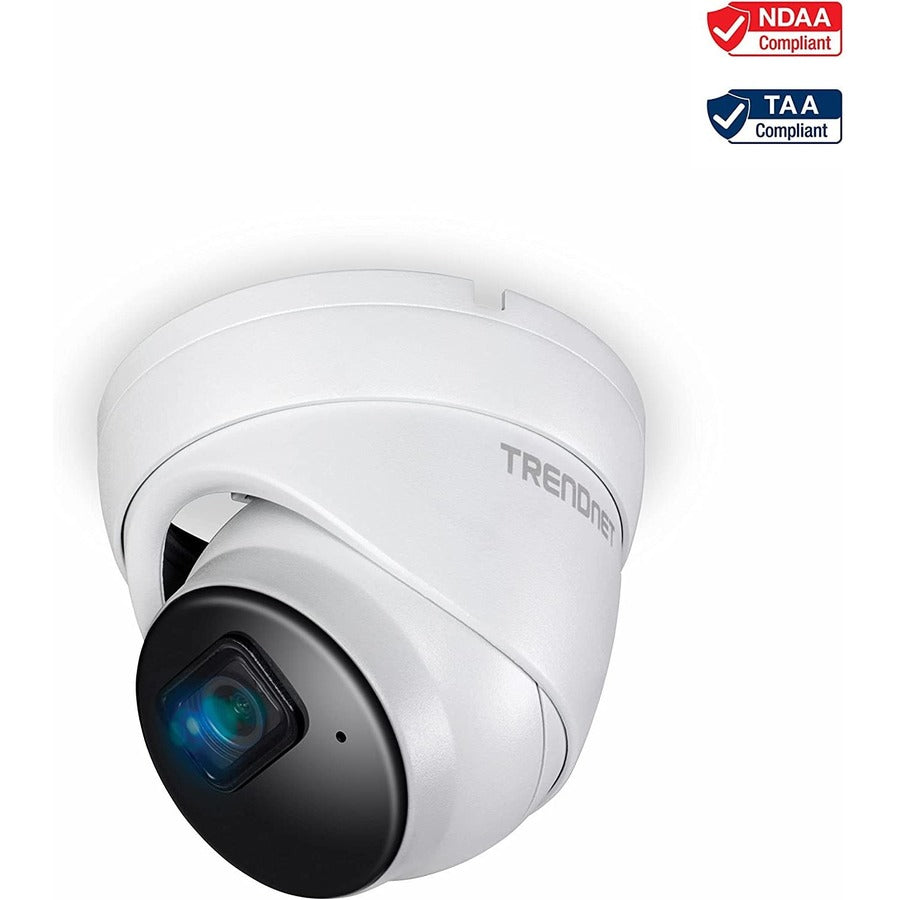 TRENDnet TV-IP1515PI Indoor Outdoor 5MP H.265 PoE IR Fixed Turret Network Camera, White, IP66 Rated Housing, Night Vision up to 30m (98 ft.)