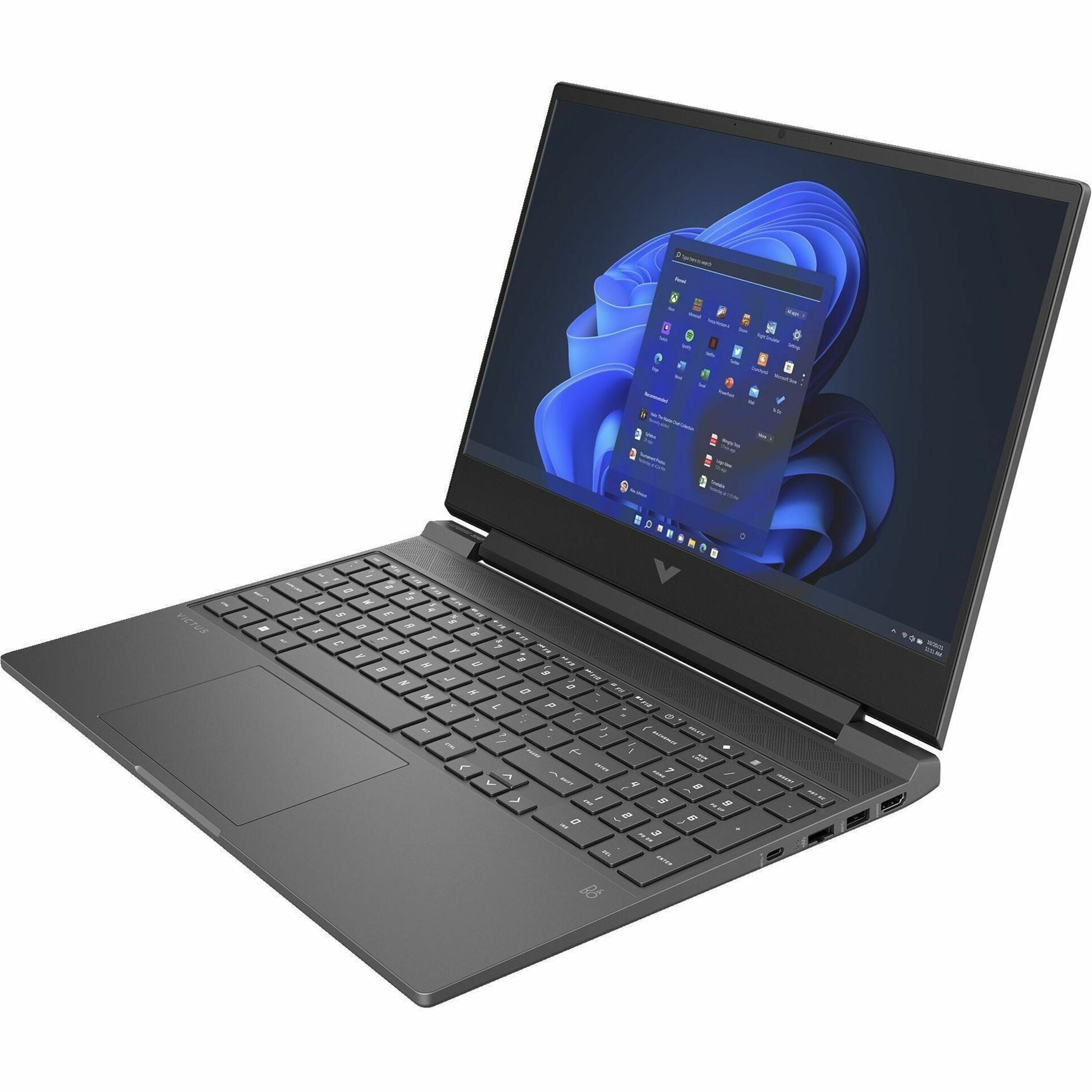 HP Victus 15-fa1020nr Gaming Notebook, Intel Core i7, 8GB RAM, 512GB SSD, Mica Silver