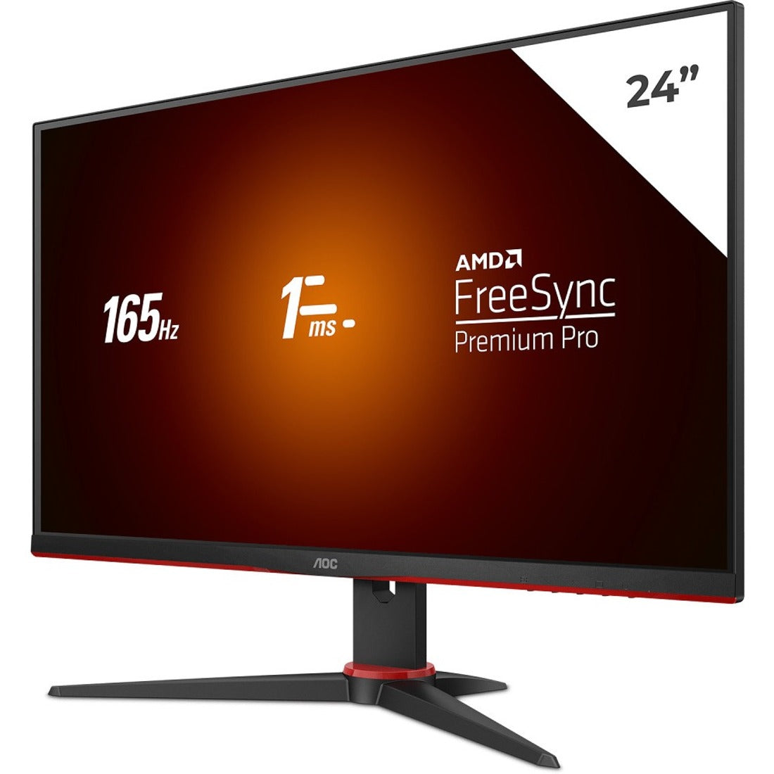 AOC 24G2SE Gaming LCD Monitor 23.8" Full HD, 165Hz Refresh Rate, Adaptive Sync/FreeSync Premium, Frameless Bezel