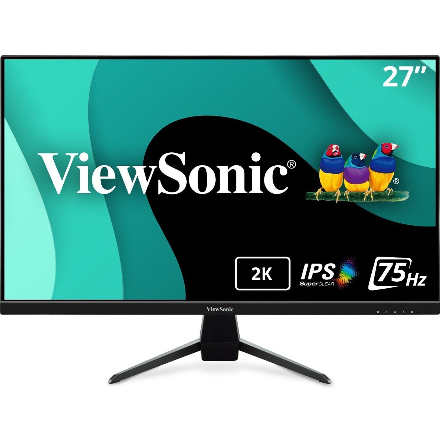 ViewSonic VX2767U-2K 27 2K QHD Thin-Bezel IPS Monitor with USB-C, HDMI, and DisplayPort