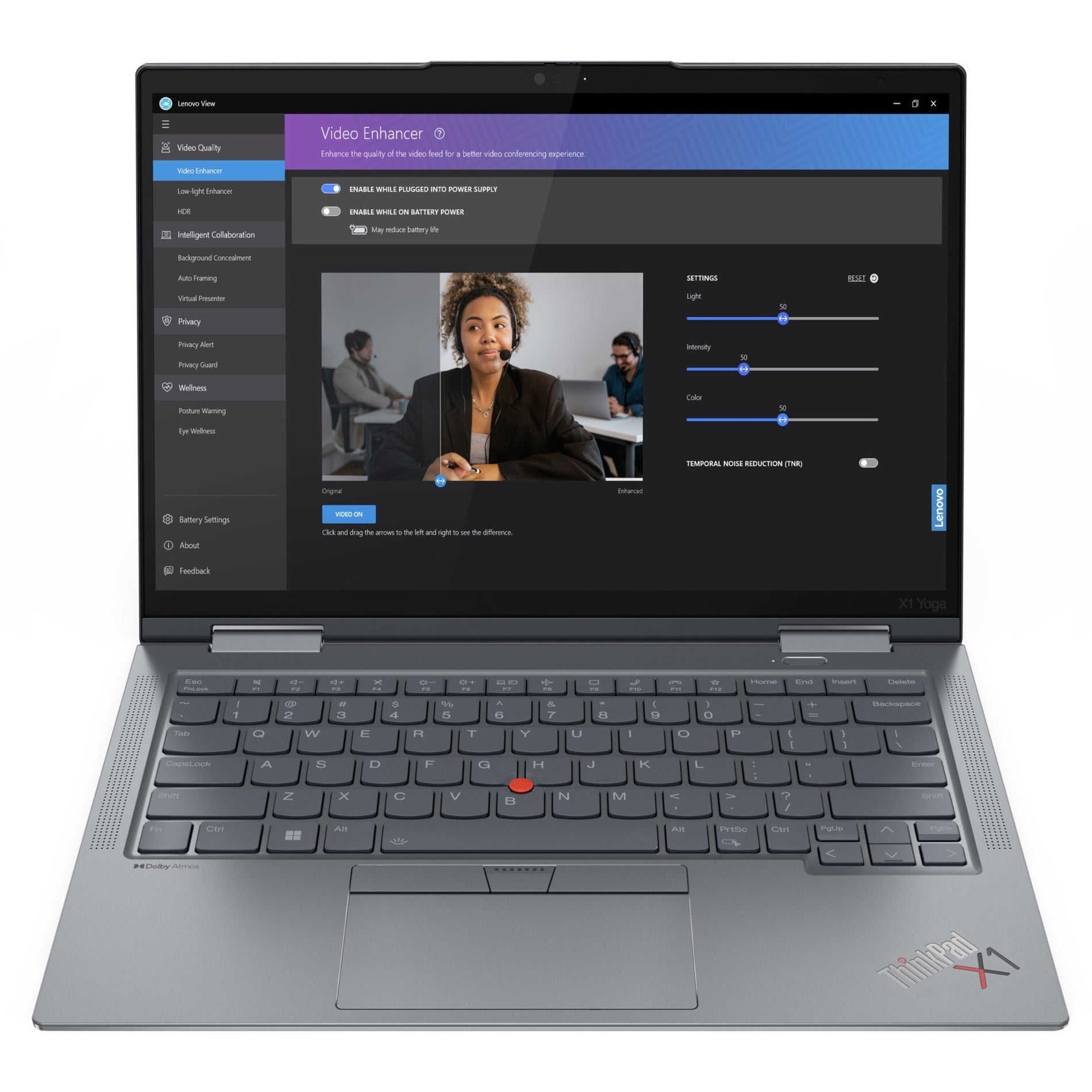 Lenovo 21HQ000CUS ThinkPad X1 Yoga Gen 8 2 in 1 Notebook, 16GB RAM, 512GB SSD, Windows 11 Pro