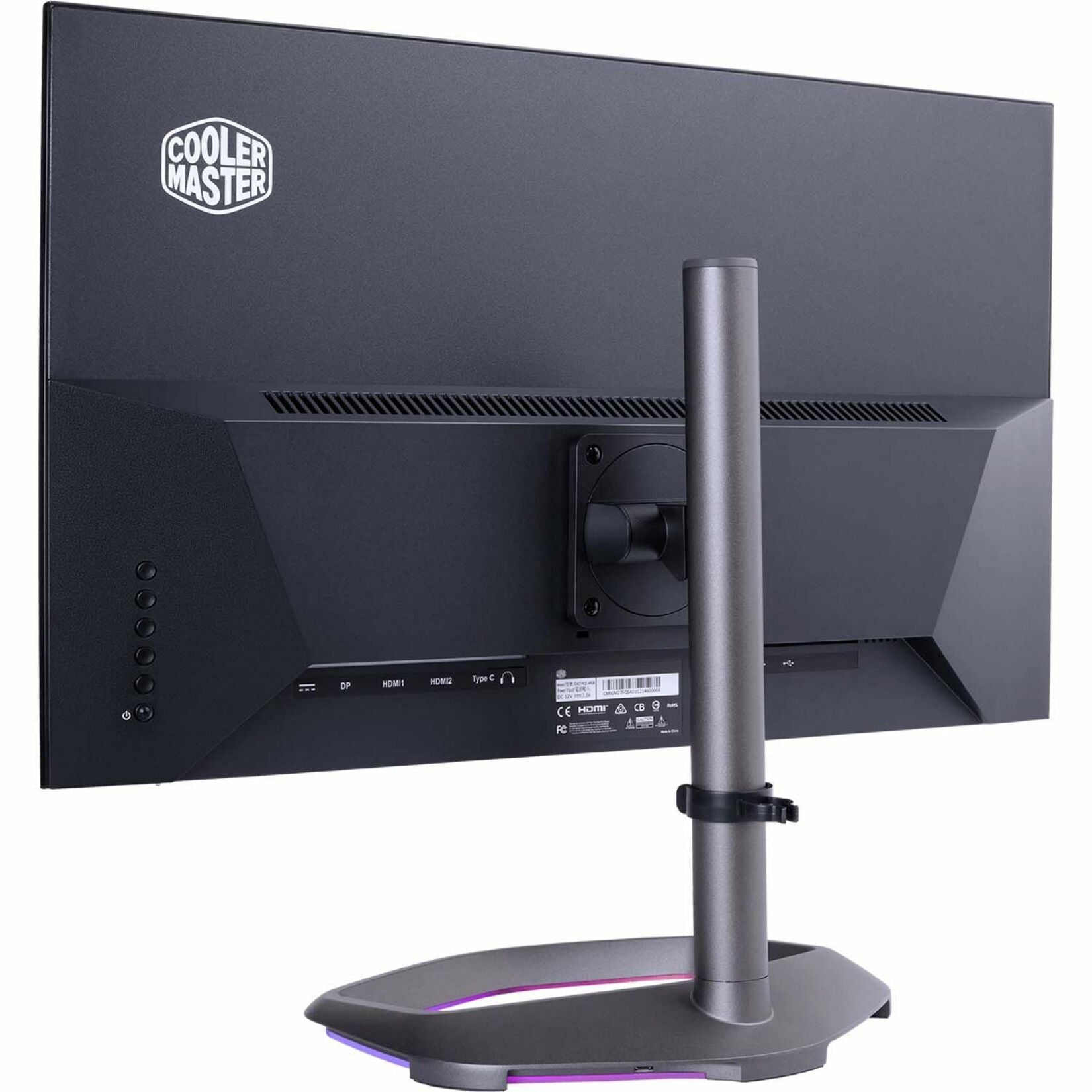 Cooler Master CMI-GM27-FQSA-US GM27-FQS ARGB Widescreen Gaming LCD Monitor, 27", 165Hz, 2560x1440, FreeSync Premium/G-sync Compatible