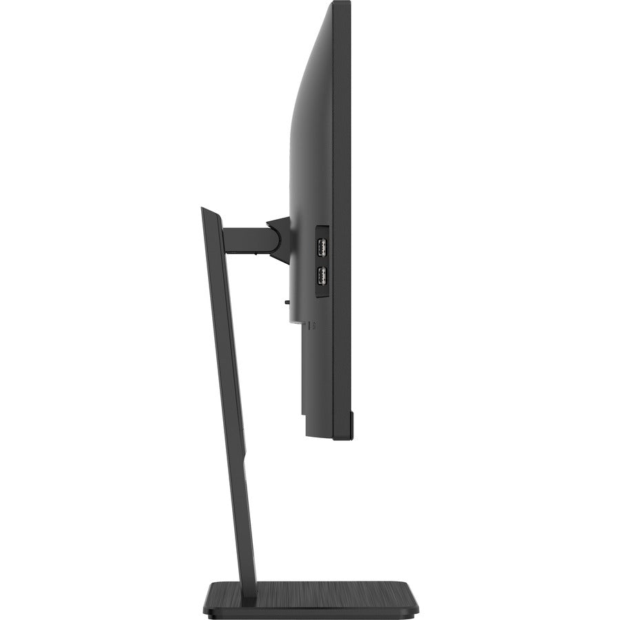 Side profile view of AOC Q27P3CW monitor showing ergonomic stand adjustability and side-mounted USB ports-alternate-image3