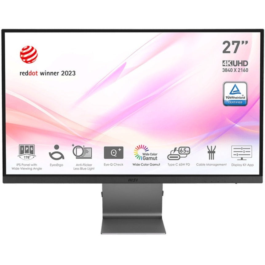 MSI MODERNMD271UL Modern MD271UL 27" 4K UHD LCD Monitor, Wide Color Gamut, Frameless Bezel