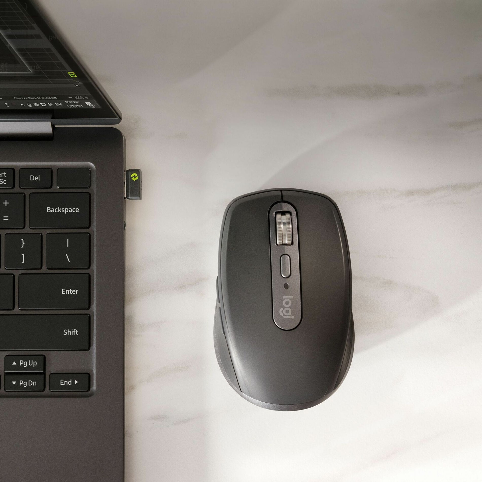 Logitech 910-006956 MX Anywhere 3S for Business - Wireless Mouse, Rechargeable, Darkfield, 8000 dpi, Bluetooth