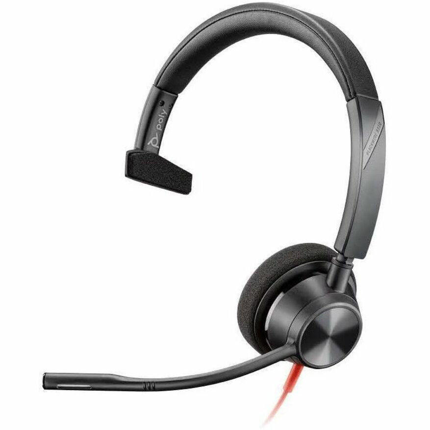 Poly 760Q7AA Blackwire 3310-M Microsoft Teams Certified USB-C Headset On-ear Mono Headset with Boom Microphone 2 Year Warranty 