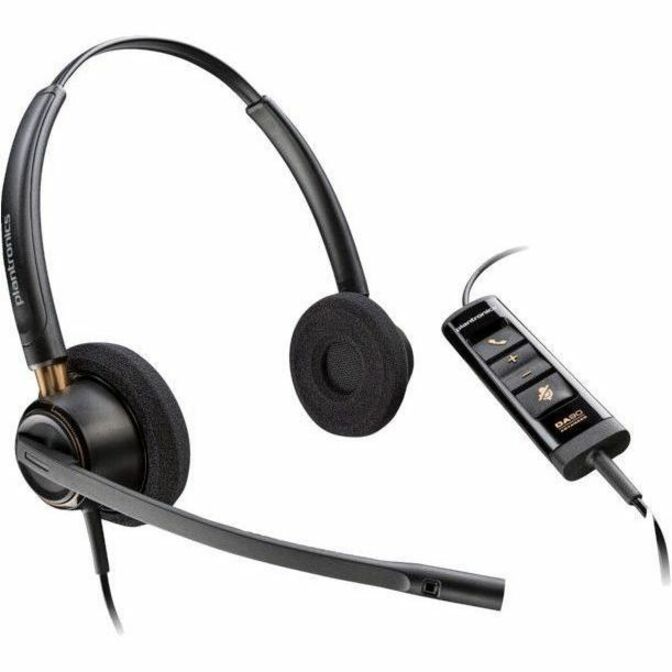 Poly 783R2AA EncorePro EP525-M Headset, Binaural On-ear USB Type A, Call Center, Desk Phone, Computer, Voice Call, PC, Office, Music, Home
