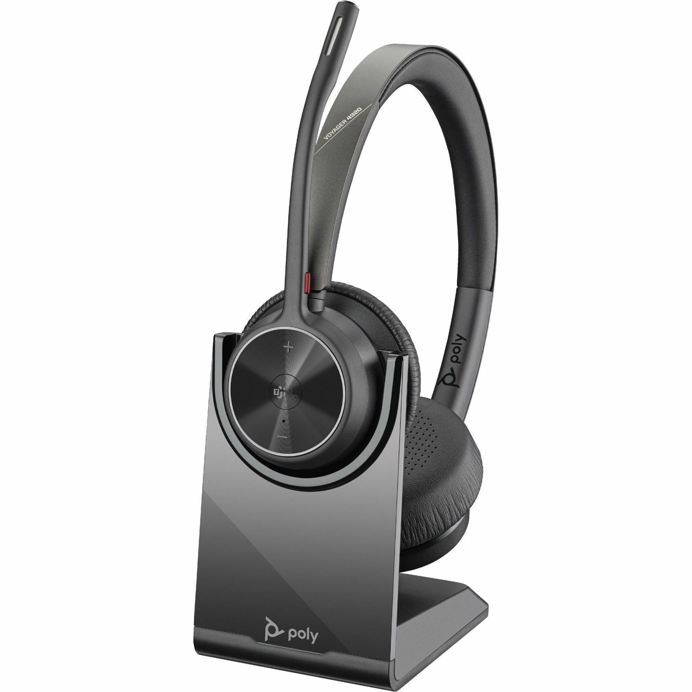 Poly 77Z32AA Voyager 4300 UC 4320-M Headset, Wireless Bluetooth 5.1 Stereo Headphones with Boom Mic, 2-Year Warranty