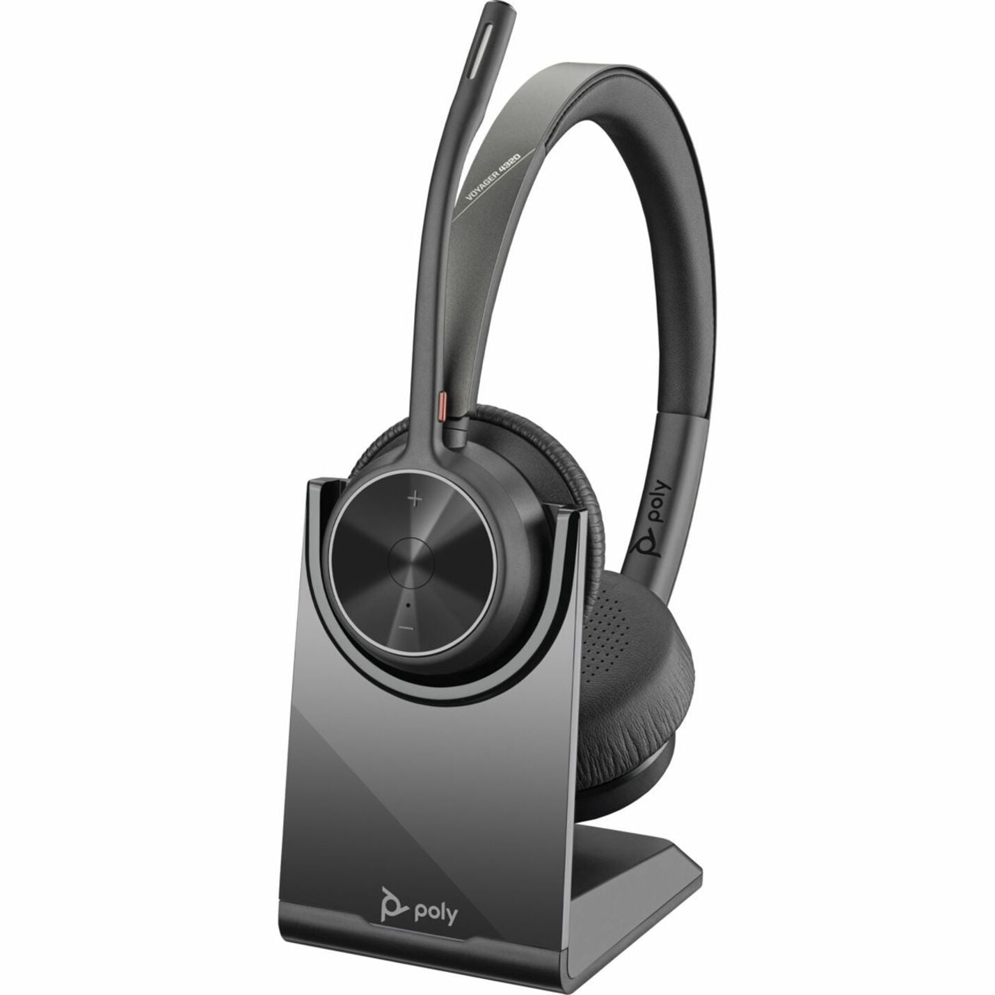 Poly 77Z31AA Voyager 4320 USB-C with charge stand Headset, Binaural On-ear, Boom Microphone, USB Type A/C, Rechargeable Battery, Stereo Sound, Bluetooth 5.1