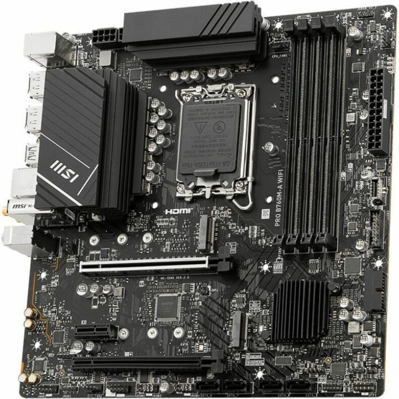 MSI B760MAWIFI PRO B760M-A WIFI Gaming Desktop Motherboard - Intel B760 Chipset, LGA-1700, Micro ATX