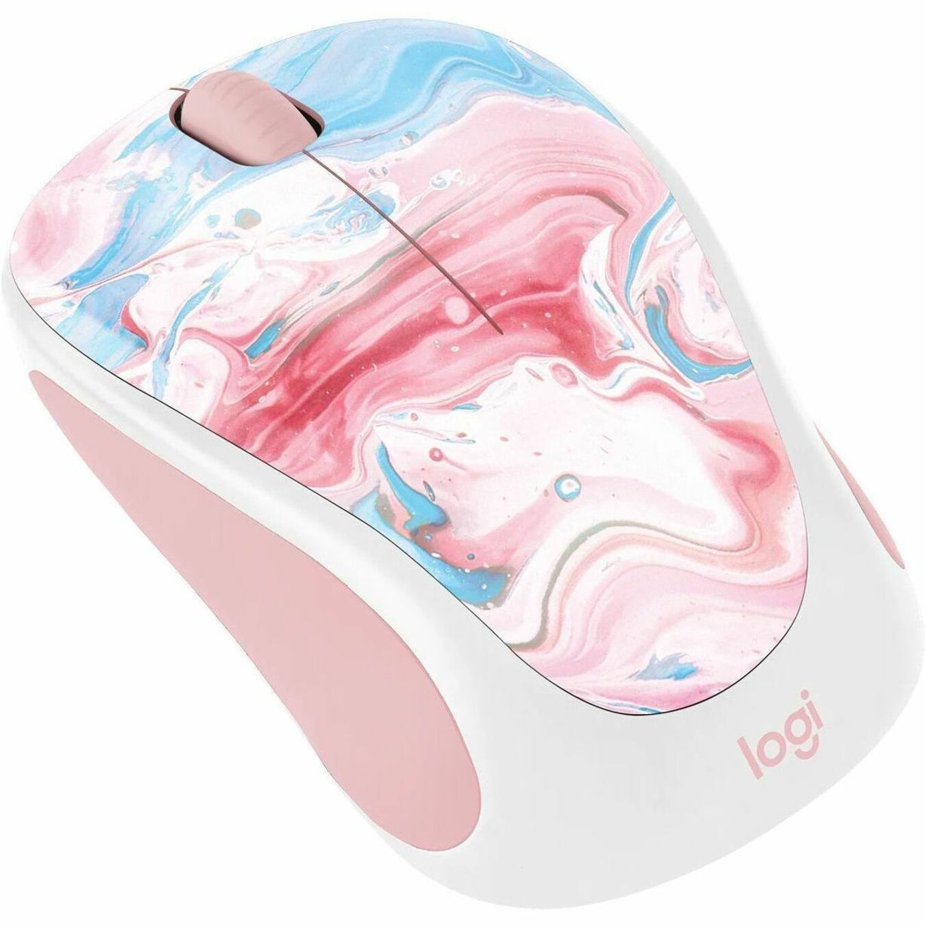 Logitech 910-007055 Design Collection Limited Edition Wireless Mouse, Ergonomic Fit, Small Size, Cotton Candy Design