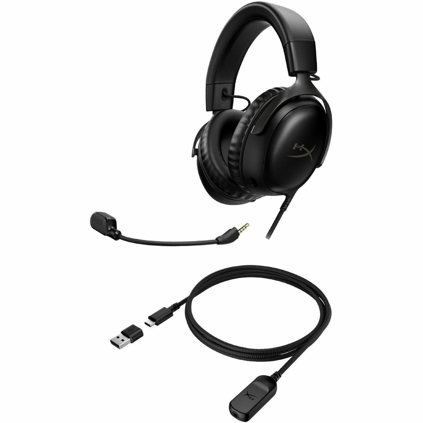 HyperX 727A8AA Cloud III Gaming Headset (Black), Crystal Clear Microphone, DTS Headphone: X