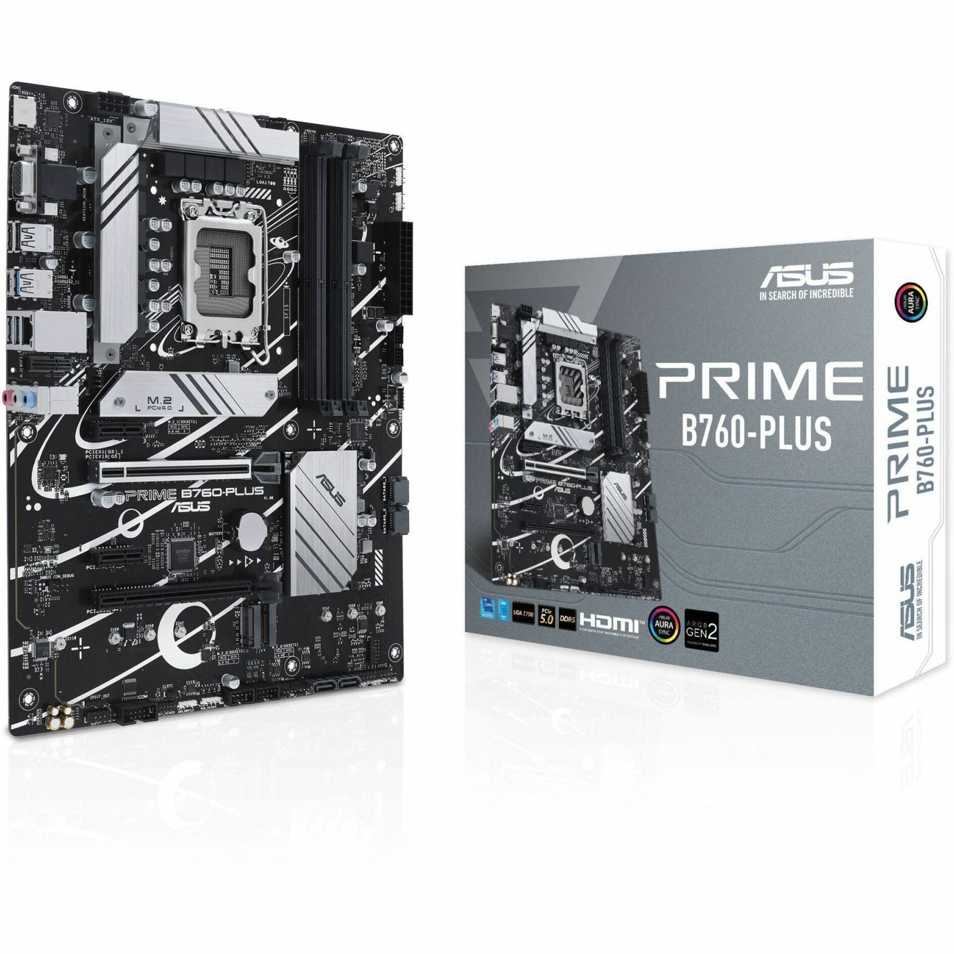 Asus PRIME B760-PLUS Desktop-Motherboard - Intel B760 Chipsatz - Sockel LGA-1700 - ATX