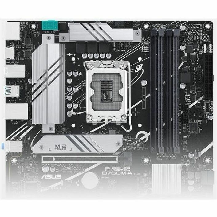 Asus PRIME B760M-A Desktop Motherboard - Intel B760 Chipset - Micro ATX, DDR5 SDRAM, 128GB Memory, PCI Express 4.0, HDMI 2.1, USB 3.2 Gen 2, Gigabit Ethernet