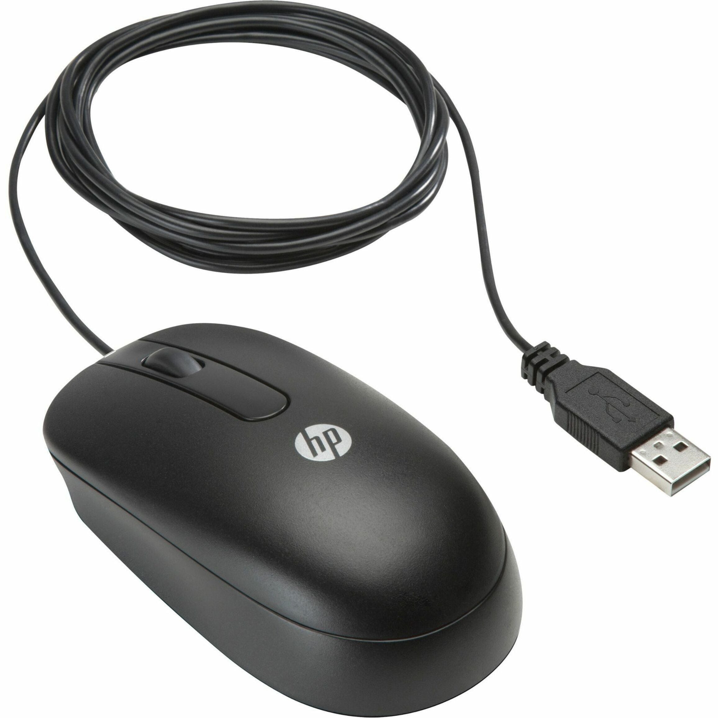 HPI SOURCING - NEW QY777AA USB Mouse, Symmetrical Design, Optical Sensor, 800 DPI