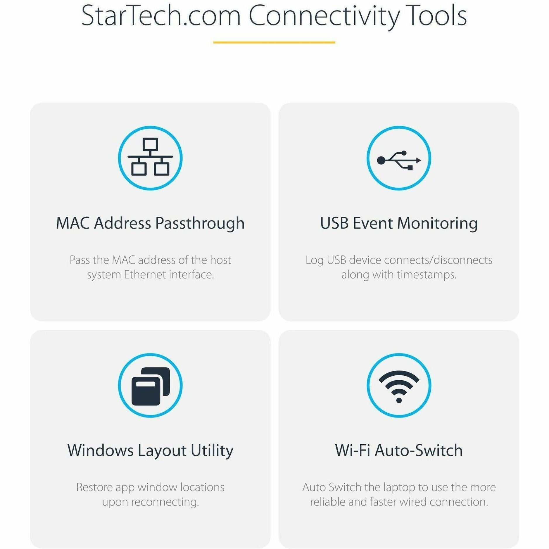 StarTech.com 129N-USBC-KVM-DOCK Docking Station, USB-C, 4K Display, 7 USB Ports, Gigabit Ethernet