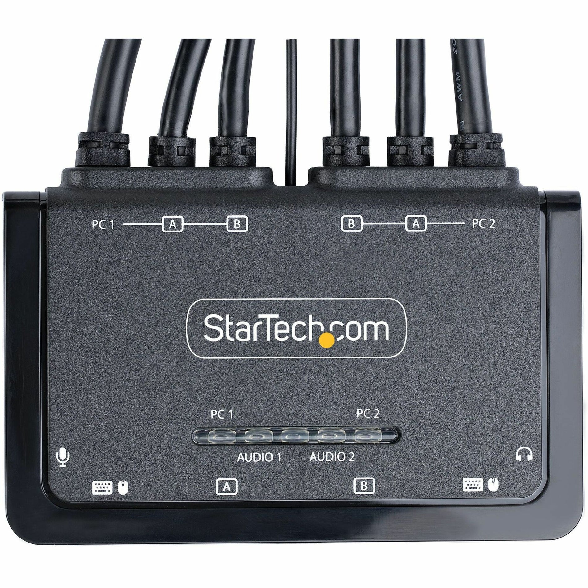 StarTech.com C2-DD46-UA2-CBL-KVM KVM Switchbox, 4K Video, 3840 x 2160 Resolution, 2 Year Warranty